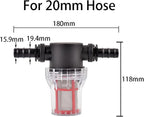 Garden Home 40-200 Mesh Large Flow Visible Filter Connector to Barb 16mm 20mm 25mm Hose Pre-Filter Garden Irrigation Agriculture Tool 1 Pcs Filter (Color : C, Size : 100Mesh)