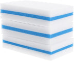Luxshiny 10pcs Three-Layer Reusable Kitchen Sponge Scrubber Lightweight Quick-Dry Non-Scratch Dishwashing Pads for Multi-Surface Cleaning