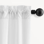 Non-See-Through Privacy White Sheer Curtains 96 inches Long 2 Panels, 52" Wide Rod Pocket Window Curtains & Drapes for Living Room Home Office Patio Sliding Door Bedroom Dining Room