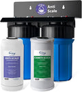 iSpring WGB21B-DS 2-Stage Whole House Water Filtration System, with 10" x 4.5" Sediment CTO(Chlorine, Taste, and Odor) Filter, Anti-Scale polyfilter, 1" Inlet/Outlet