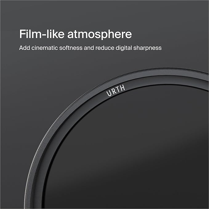 Urth 82mm Ethereal Black Mist ¹⁄₁ Diffusion Lens Filter (Plus+) - Cinematic Effect, 20-Layer Nano-Coated Light Dispersing Particles