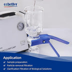 100 Pieces/Pack PVDF Disc Membrane Filters Hydrophilic 47mm Diameter 0.45µm Pore Size