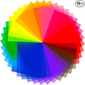 40 Pack Gel Light Filter Color Correction Colored Overlays Transparent Color Film Lighting Gel Filter Plastic Sheets Correction for Lamp, Headlight, Photo Studio Strobe, LED, Headlight Film