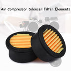 6Pcs Air Compressor Silencer Filter Elements, Air Compressor Intake Filter Sound Muffler Silencer Intake Paper Replacement Elements