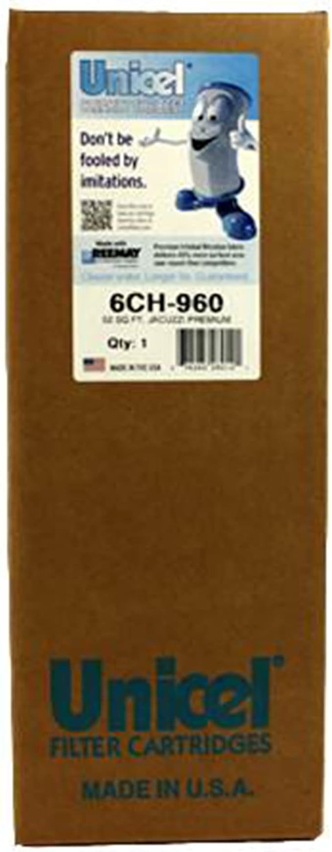 Unicel 6CH-960 52 Square Foot Media Replacement Hot Tub Spa Filter Cartridge with 113 Pleats, 1 Pack