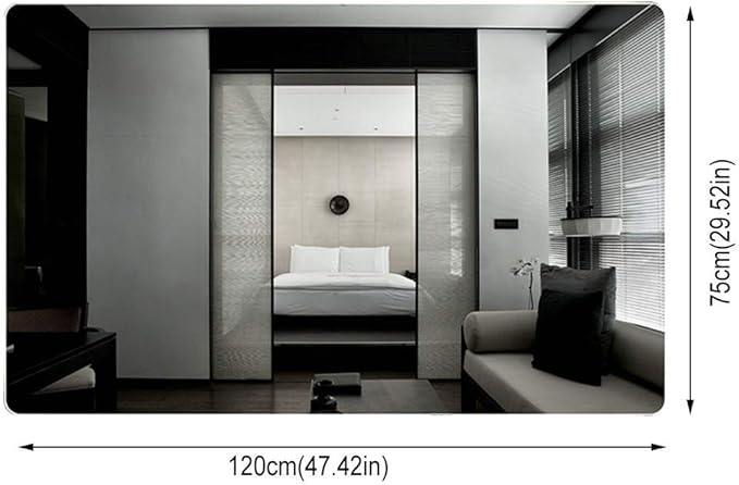 Wall Mirror Modern LED Bathroom Mirror with Defogging Backlit Bathroom Mirrors with Light and Touch Sensor Switch Demister Pad (Color : D Size : 50CMx70CM) (B 50CMx70CM)