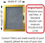 CARTER | Gold | MERV 8 | HVAC & Furnace Filter | Washable Electrostatic ((20x24x1))