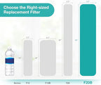 SimPure 20 x 4.5 Inch 5 Micron String Wound Sediment Water Filter Cartridge, Whole House Sediment Well Water Filter Replacement, Fits DB20P DB20P-3 (10 Pack)