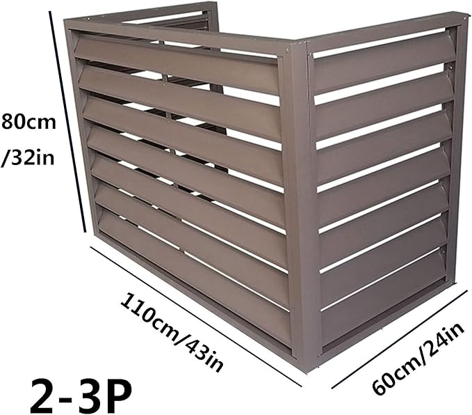 Pool pump covers for outside units, outdoor garbage can enclosures, aluminum outdoor garden air conditioner cover, sturdy and durable, noise-proof, suitable for gardens, balconies, walls ( Color : THR