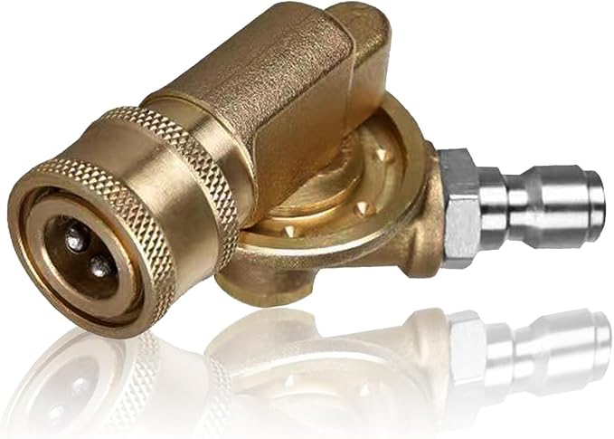 Lucstar Radiator Cleaning Wand Accessories,Quick Connect Pivoting Coupler, 240 Degree with 7 Angles for Pressure Washer Nozzle Tips,Pressure Washer Gutter Attachment