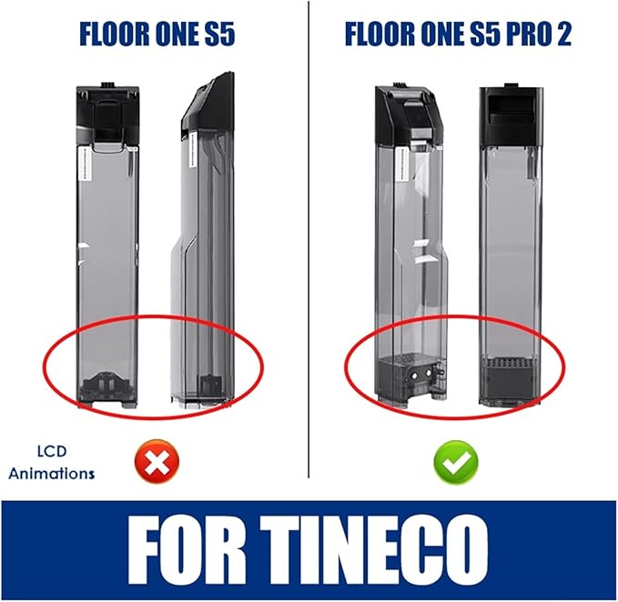 Clean/Dirt Water Tank Replacement,Compatible For Tineco,FLOOR ONE S5 / S5 PRO 2 Smart Wet/Dry Vacuum Cleaners Accessories Parts Large Capacity(DWT1)