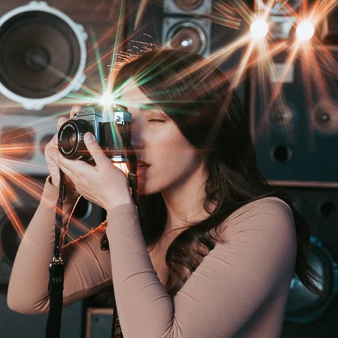 Prism Lens Filter 82mm Starlight Glare Filter Anamorphic Lens Flare Effect Filter Film Props(Rainbow ray Flares)