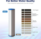 Membrane Solutions 50 Micron Pleated Polyester Sediment Water Filter 10"x2.5" Replacement Cartridge Universal Whole House Pre-Filter Compatible with W50PE, WFPFC3002, SPC-25-1050, FM-50-975 - 4 Pack