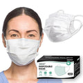 NNPCBT White Disposable Face Masks 100 Pack,3-Ply Breathable Mask For Adults,Great For Outdoors,Home, Office, School