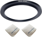 58mm Lens to 67mm Camera Lens Adapter 58mm to 67mm Step Up Ring Adapter Ring for All Brands of UV ND CPL, with Premium Lens Wiping Cloth 2 Pack (58mm-67mm)