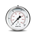 SENCTRL 0-200 Psi Glycerin Liquid Filled Pressure Gauge, 2.5" Dial Size, 1/4" NPT Back Mount, Stainless Steel Case, for Water Oil Pressure Test in Pipe Pool Pump Sand Filter Air Compressor