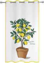 Lemons Outdoor Curtains for Patio Summer Fruit Lemon Tree Waterproof Outside Curtains with Grommet Top Weatherproof Curtain for Cabana Pergola Gazebo, 1 Panel, 54" W x 108" L
