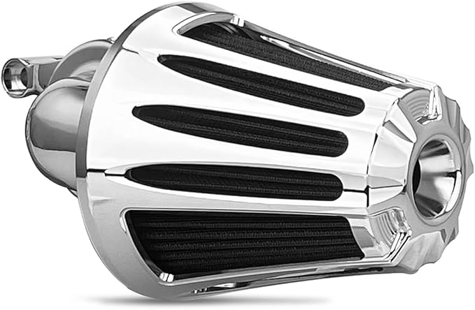 Big Sucker cone Air filter intake for harley air Cleaner Sportster Softail fatboy heritage dyna touring street road king Glide (Deep style -Chromed, Type C : Touring 08-16, Softail 16-17)