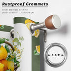 Lemon Outdoor Curtains for Patio Lemons Baskets Summer Tropical Plant Waterproof Outside Curtains with Grommet Top Weatherproof Curtain for Cabana Pergola Gazebo, 1 Panel, 54" W x 95" L