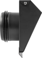 Vent Systems 4" Inch Exhaust Vent Cover with Rubber Gasket - Graphite Black Galvanized Steel - Robust Weatherproof Outdoor Air Exhaust Box - Duct or Surface Mounting - Rain and Snow Protection