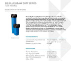 Pentair Pentek 150470 Big Blue Filter Housing, 3/4" NPT #10 Whole House Heavy Duty Water Filter Housing with High-Flow Polypropylene (HFPP) Cap, 10-Inch, Black/Blue