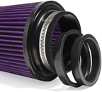 3" 3.5" 4" Inlet Car Replacement Cold Air Intake Filter 76mm 89mm 102mm 3 Sizes in 1 High Flow Performance Cone Air Filter (Purple)