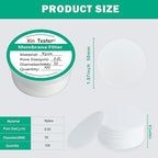 Xin Tester 100 Pieces Nylon Disc Membrane Filters, 50 mm Diameter, 0.05µm Pore Size