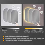 Bathroom Mirror with LED Lights，Bathroom Led Mirror ，Backlit Bathroom Mirror ，LED Mirror for Bathroom，Backlit Lighted Makeup Mirror，with Touch Sensor/Dimming/Demister pad(B,H90*W50cm/H35.4*W19.7IN)