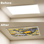 4 Pcs Fluorescent Light Covers for Ceiling Lights Yellow Construction Vehicles Excavators Cranes Trucks Gray Decorative Magnets Light Filters for Office Home Classroom Must Haves 4’ x 2’