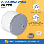 2Pack Replacement Ceramic Dome Water Filter 0.2 to 0.5 micron for Countertop Portable Water Purification System