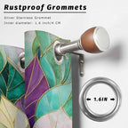 Leaves Outdoor Curtains for Patio Gorgeous Leaf Abstract Spring Waterproof Outside Curtains with Grommet Top Weatherproof Curtain for Cabana Pergola Gazebo, 1 Panel, 54" W x 108" L
