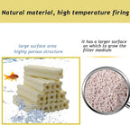 PINVNBY 10 Pcs Long Filter Media for Fish Tank,6.2 Inch Aquarium Ceramic Bio Media Blocks for Freshwater and Saltwater Sump Tank,Aquaculture and Koi Ponds