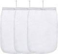 ALEGI Aquarium Filter Media Bag Extra Fine,Reusable 180 Micron Drawstring Mesh Filter Bags for Activated Carbon (12"*8" (3 Pack))