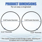 Whole House Water Filter O Ring 10"X4.5", 20"X4.5" for Simpure DB10C PurePlus PP-WFM10B Filter Housing Replacement Seals & Gaskets - 2PCS