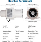 12V Inline Duct Fan Mini Attic Vent Booster 2.4“ 60Mm 58Cfm Variable Exhaust Blower for HVAC Ventilation Bathroom Kitchen Grow Tent (Color : Adjustable Speed, Size : 14w)