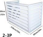 Pool pump covers for outside units, outdoor garbage can enclosures, aluminum outdoor garden air conditioner cover, sturdy and durable, noise-proof, suitable for gardens, balconies, walls ( Color : THR