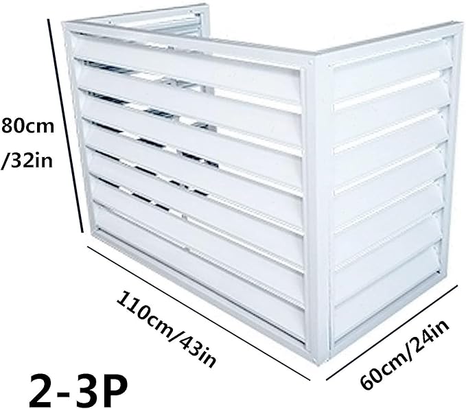 Multifunctional Aluminum Shutter Privacy Fence, Mini Split Cover for External Units, freestanding Enclosure to Cover Garbage Or Units, Noise Reduction, Suitable for Garden, Balcony, Outdoor ( Color :