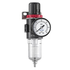 Compressed Air Low Pressure Filter Regulator Airtac AFR2000-C 1/4'' NPT 0-60 PSI Combo Piggybac Adjustable,Bracket,Gauge Semi-Auto Drain