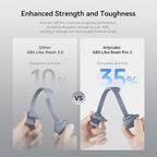 ANYCUBIC ABS-Like Resin Pro 2, 3D Printer Resin with Enhanced Strength and Toughness, High Precision and Minimal Shrinkage, Wide Compatibility for All LCD Resin 3D Printers (Grey+White, 2kg)