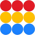 Educational Color Filter Boards 9 Pieces Circular Transparent Color Film Sheets 1.96X1.96 Inch for Lighting Effects Correction and Cognitive Learning Tools