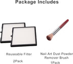 Nail Dust Collector Filters 2 Pack Nail Dust Suction Collector Replacement Filter for Electric Nail Dust Collector Machine Nail Salon Dust Extractor