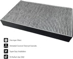 Foldable HEPA Air Intake Filter Fit for Tesla Model X 2015-2020, Upgrade Cabin Air Filter with Activated Charcoal Replace 1045566-00-H 1045566-00-G 104556600H
