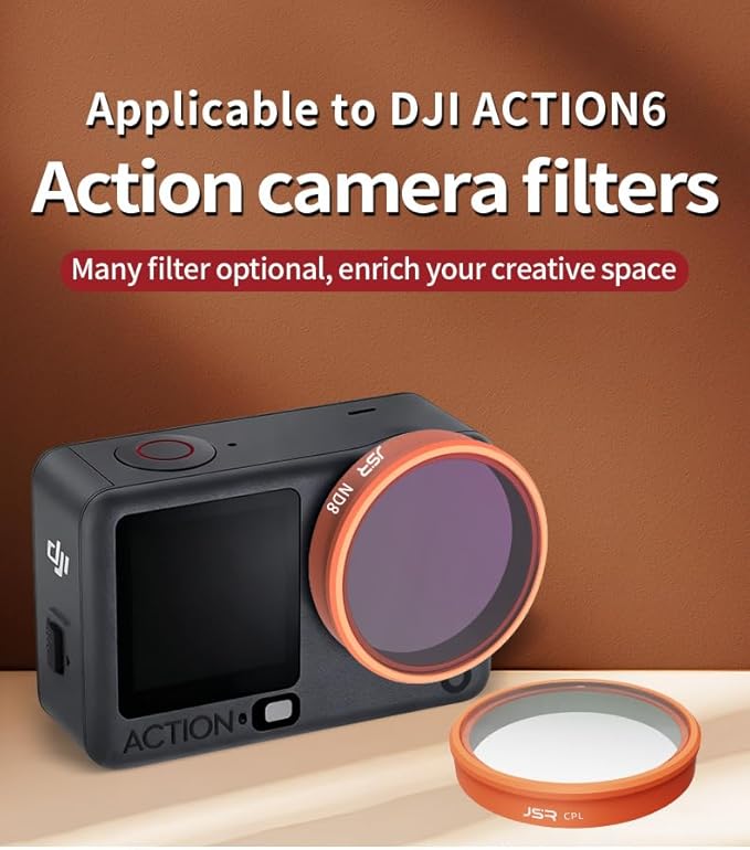 Osmo Action 6 Filter,Lens Filter Set for DJI Osmo Action 6 Camera,Waterproof, Oil-Resistant, Easy to Install (Black Mist 1/4)