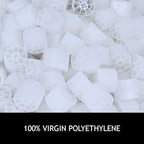 Moving Bed Bio Filter Media - 20mm, White, for Koi Ponds, Aquariums, Aquaculture, Aquaponics (1 Gallon)