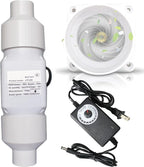 Air Circulation Duct Fan 2 Inch 50Mm Inline Extractor 32Cfm Fan Air Diffuser Blower for Filter Grow Tent Ceiling Wall Bathroom Ventilation (Color : Adjustable Speed, Size : 50-25mm)