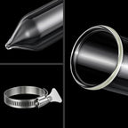 Chunful Glass Extractor Extraction Filter Tube 30" Long 50mm Diameter Thick and Sturdy Extraction Filter Tubes with Stainless Steel Clamp