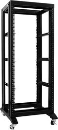 RAISING ELECTRONICS 27U 4 Post Open Frame Network Server Rack 19inch Width 600mm deep with 3 Pairs of L Rail