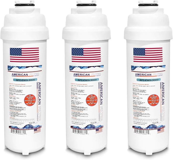 American Filter Company®, water filter, Model # AFC-EWH-3000, Compatible with Halsey-Taylor(R) Water Fountain Filters 55897C 55898C 3-Filters
