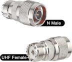10 Pack N Male to UHF Female SO-239 Connector Adapter N Connector to PL-259 SO239 RF Coaxial Cable Adapter