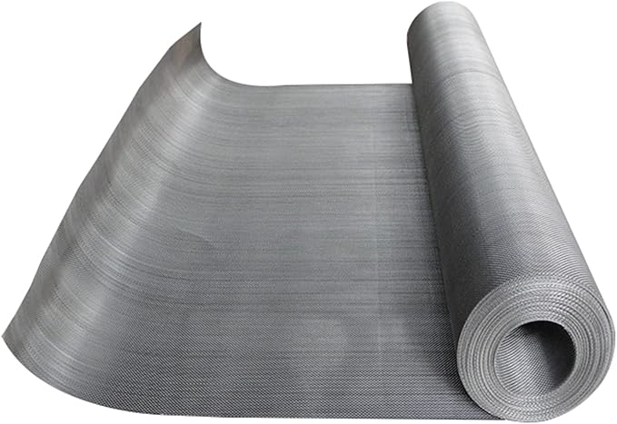 Stainless Steel Woven Wire Mesh 304 Stainless Steel Woven Wire Mesh 100 Mesh Filter Screen Sheet Heat-Resistant Tear Resistance Anti Mosquito Insect Mesh for Filter,Silver-1.2x1m